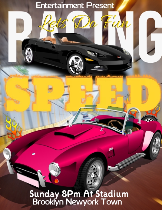 Racing speed flyer design racing Template | PosterMyWall