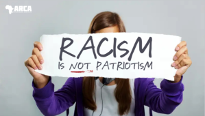 Grey Racism is not patriotism blog header Заголовок блога Template
