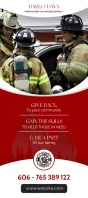 Rack card firefighting hiring volunteer template