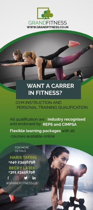 Examples Rack Card Sports RACK CARD FOR FITNESS TRAININGevents Template | PosterMyWall