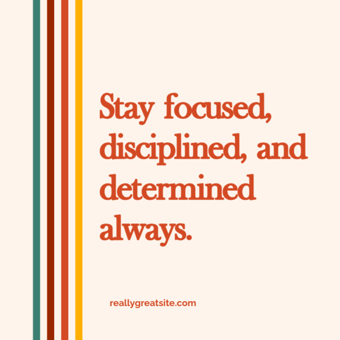 Rad and Cream Retro Motivation Quote Flyer Instagram na Post template