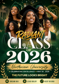 Radiant Class Graduation Flyer 2026 A4 template