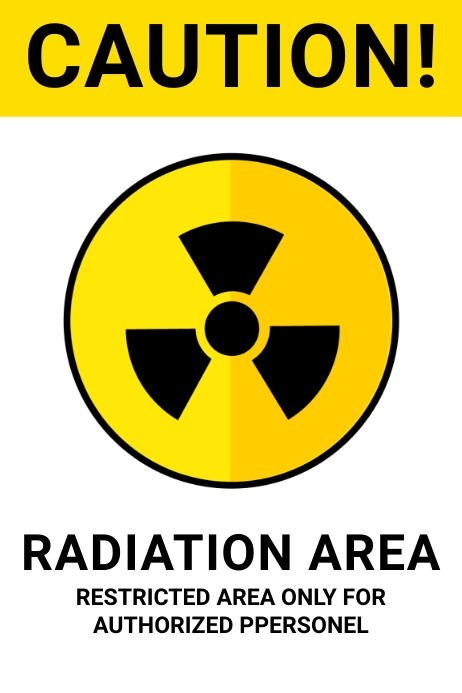Radiation Sign Rota Caution Radiation Area Sign
