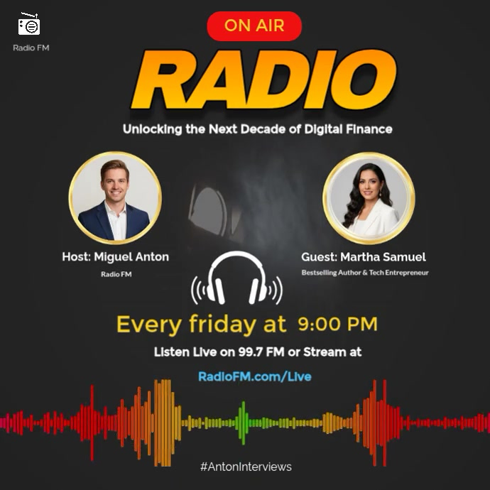 Modèle Radio interview Podcast Guest Promotion | PosterMyWall