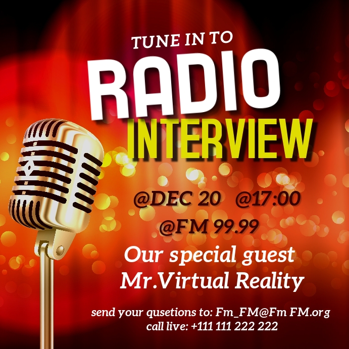 Radio Interview Template | PosterMyWall