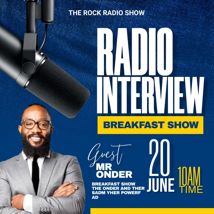 radio interview Template | PosterMyWall