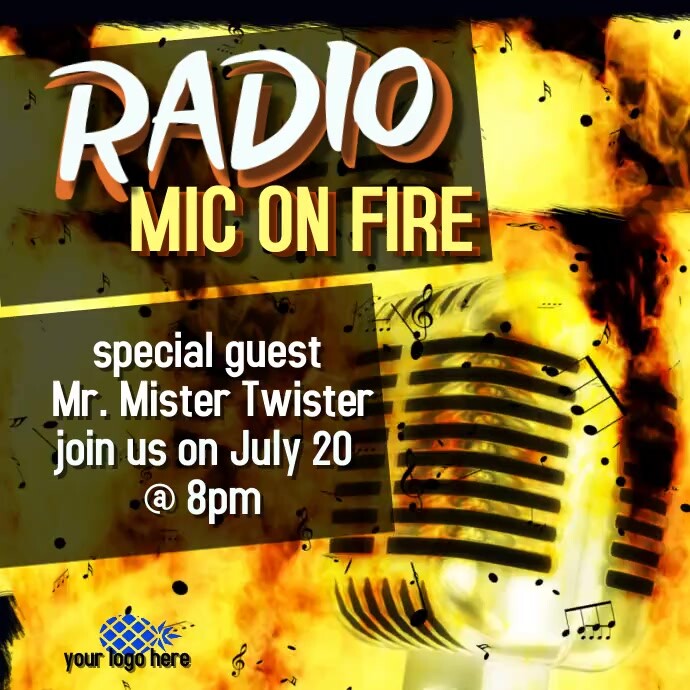 Radio interview Instagram Post template