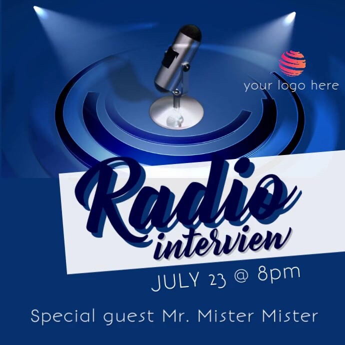 Radio interview Instagram Post template