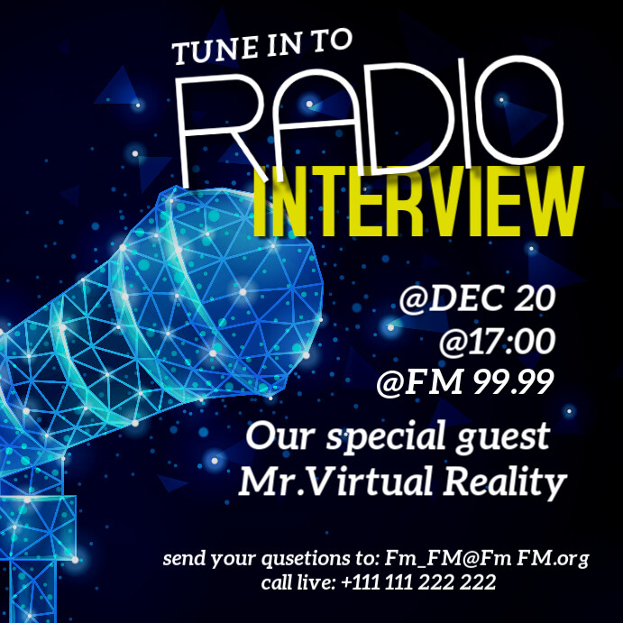Radio Interview Template PosterMyWall