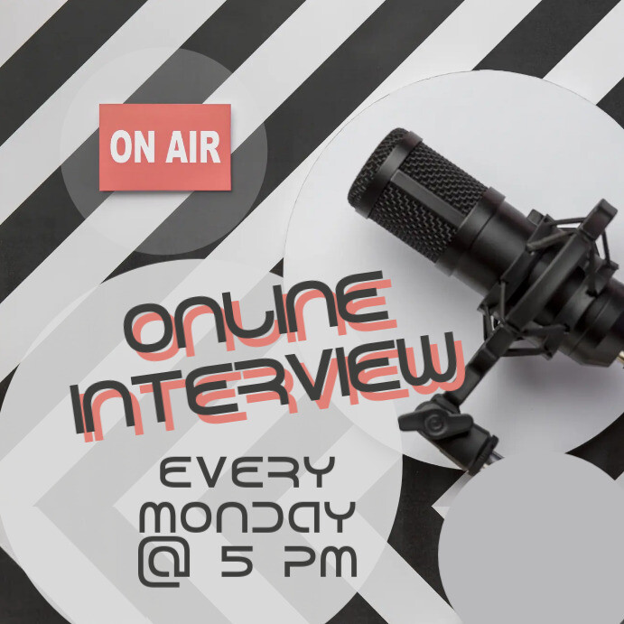 Radio interview Instagram Post template
