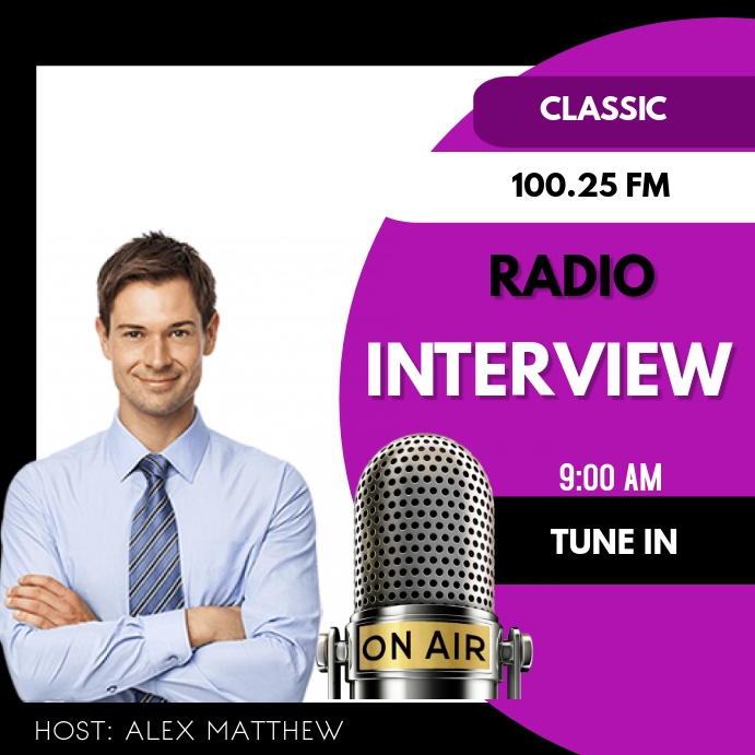 radio interview Template | PosterMyWall