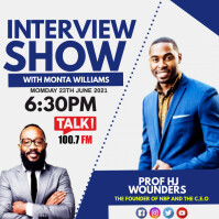Audio Interview Cover Radio interview Template | PosterMyWall