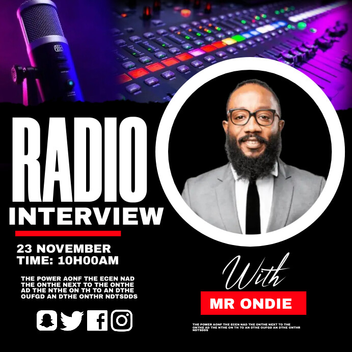 radio interview Template | PosterMyWall