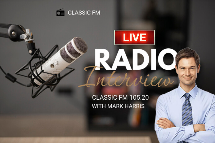 Radio Interview flyer Template | PosterMyWall