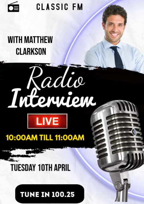 Radio Interview Flyers Template | PosterMyWall