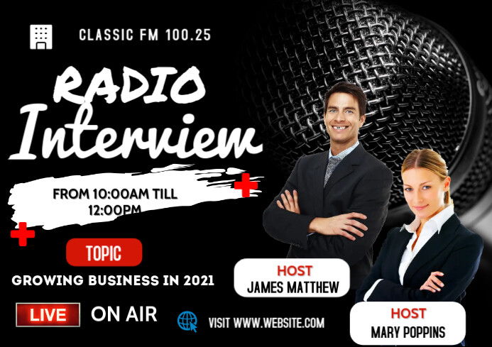 Radio Interview Poster Template | PosterMyWall