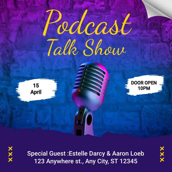 Radio Interview Poster Template | PosterMyWall