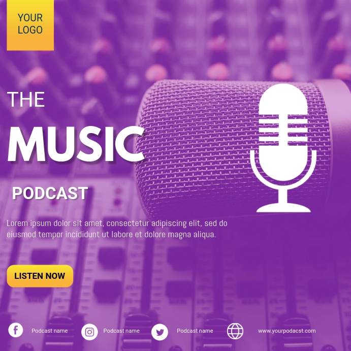 Copy of Radio podcast flyer PosterMyWall