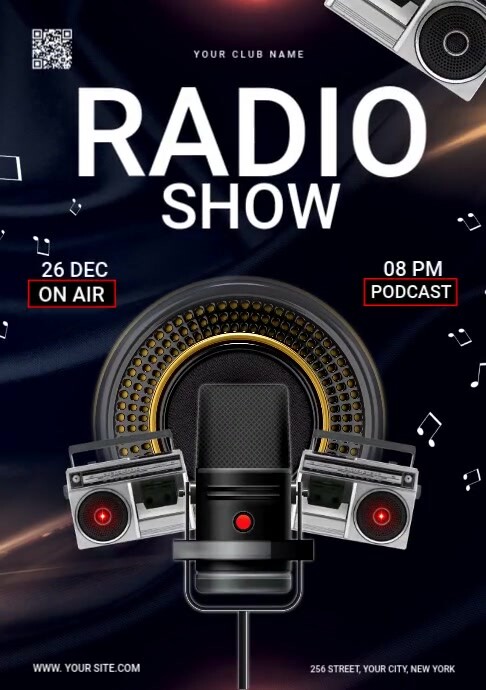 RADIO SHOW A5 template