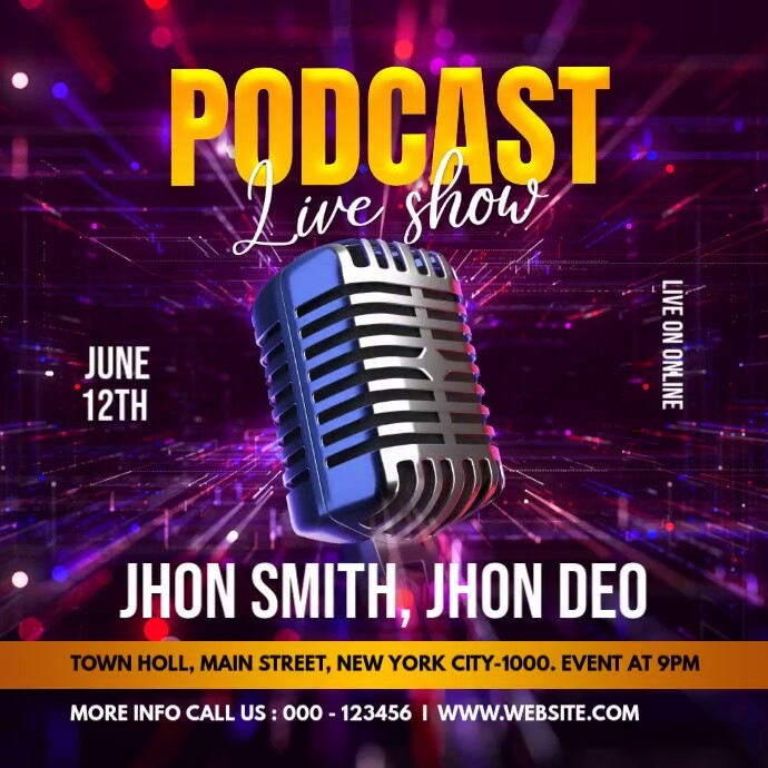 Radio Show Instagram Post template