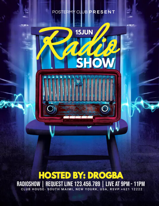 Radio show flyer Template | PosterMyWall