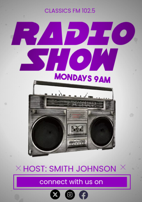 Radio Show Flyer Template | PosterMyWall