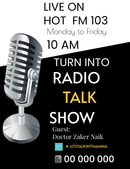 Radio show flyer Template | PosterMyWall