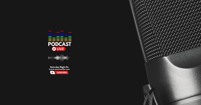 RADIO SHOW PODCAST poster Facebook Event Cover template