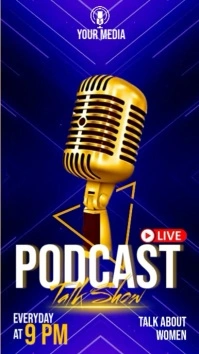 RADIO SHOW PODCAST STORY Pantalla Digital (9:16) template