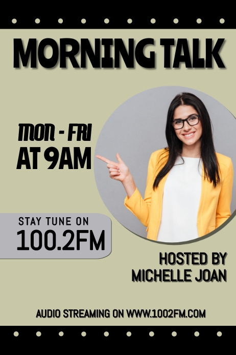 Morning Sa Radyo Program Poster Radio Show Poster Template | PosterMyWall