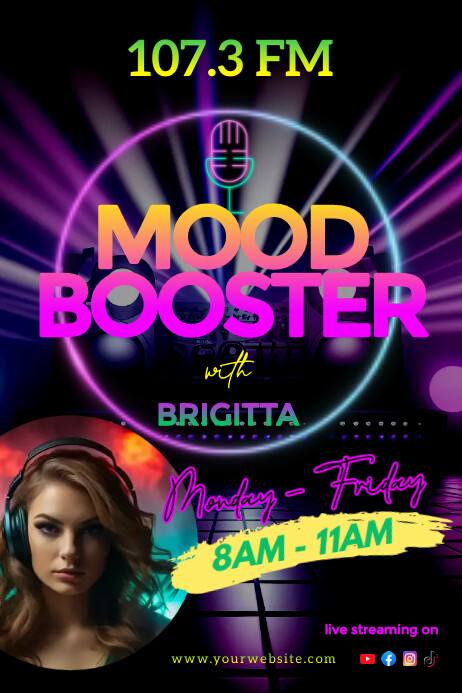 Radio Show Program Template | PosterMyWall