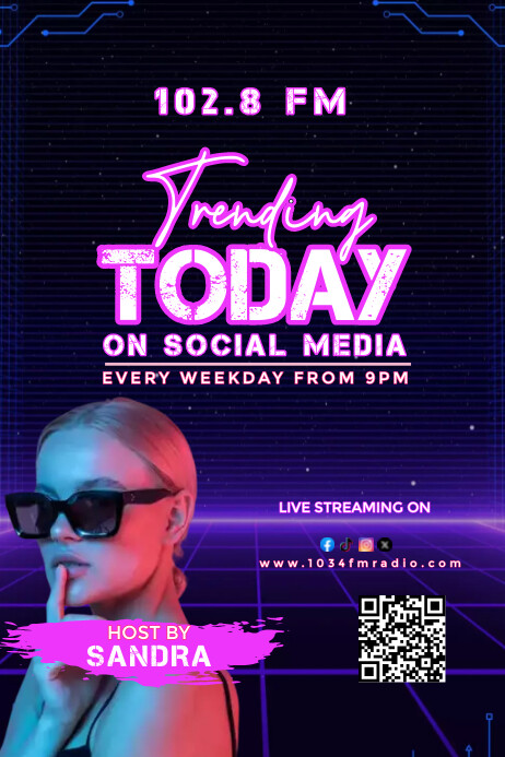 Radio Show Program Template | PosterMyWall