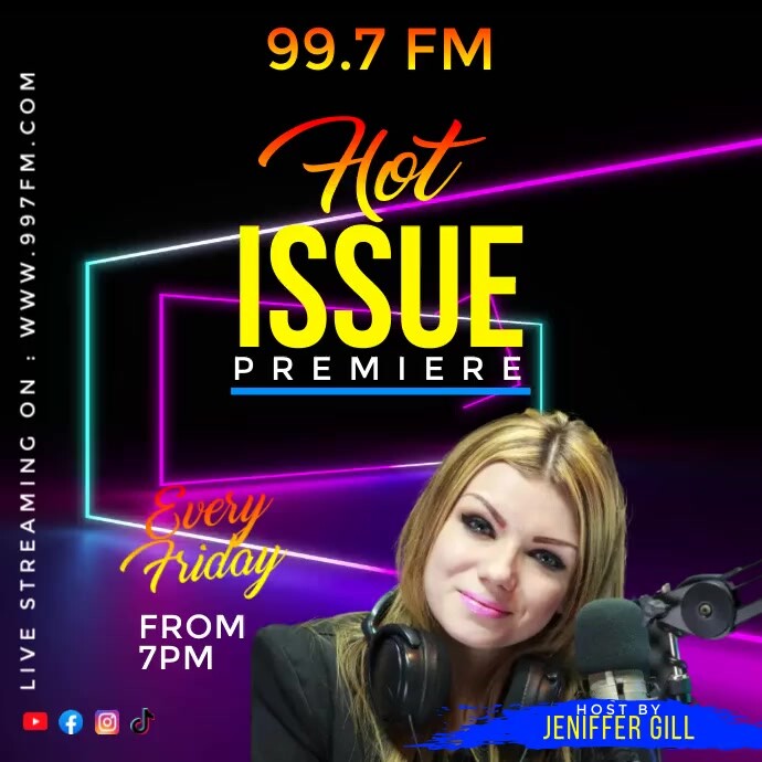 Radio Show Program Template | PosterMyWall