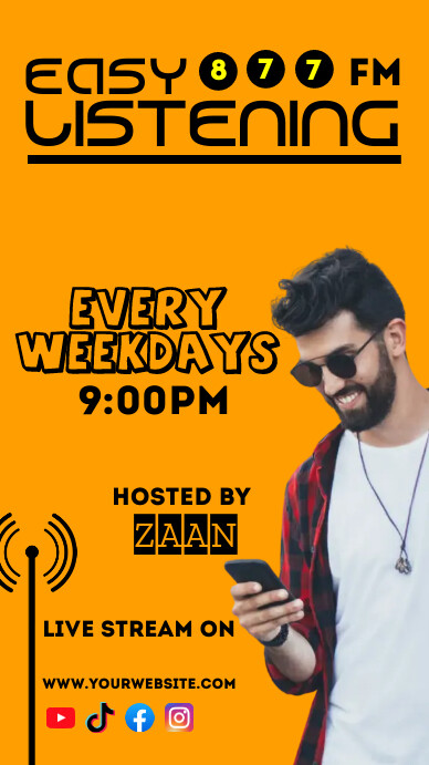 Radio Show Program Template | PosterMyWall