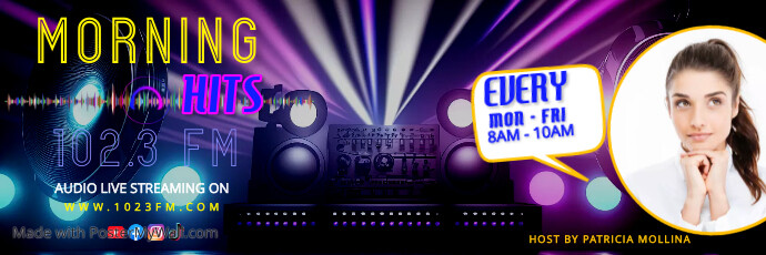 Radio Show Program Twitter Banner template