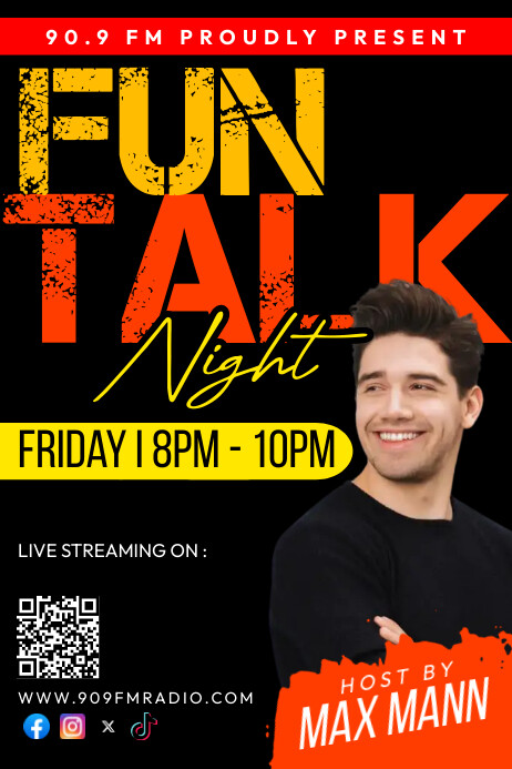 Radio Show Program Poster template