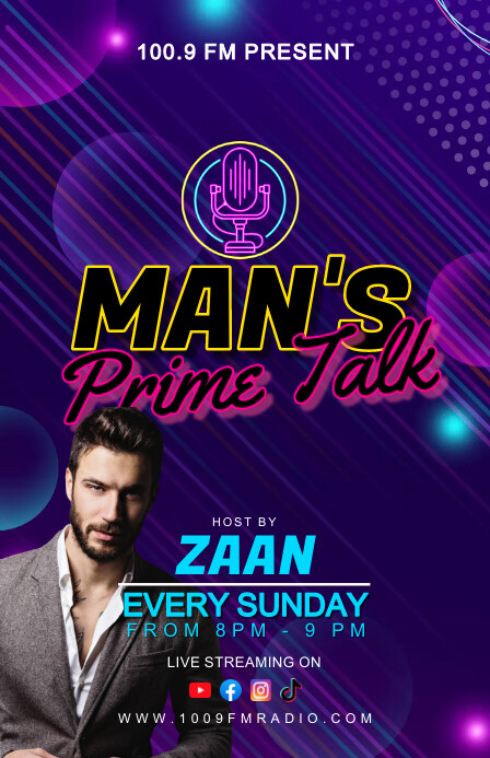 Radio Show Program Tabloid template