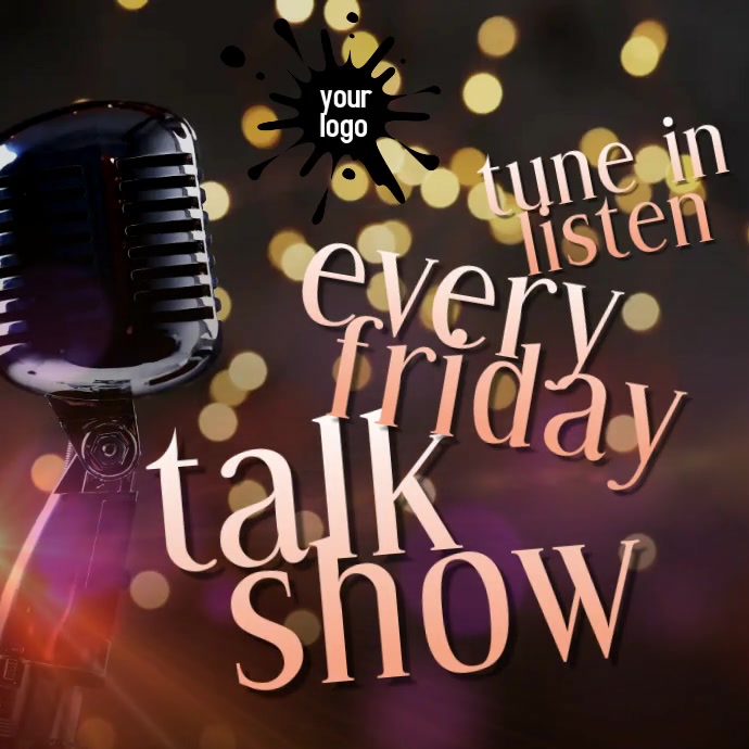 Radio talk show Instagram Post template