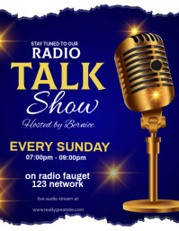Podcast Talk Show Event Flyer Template | PosterMyWall