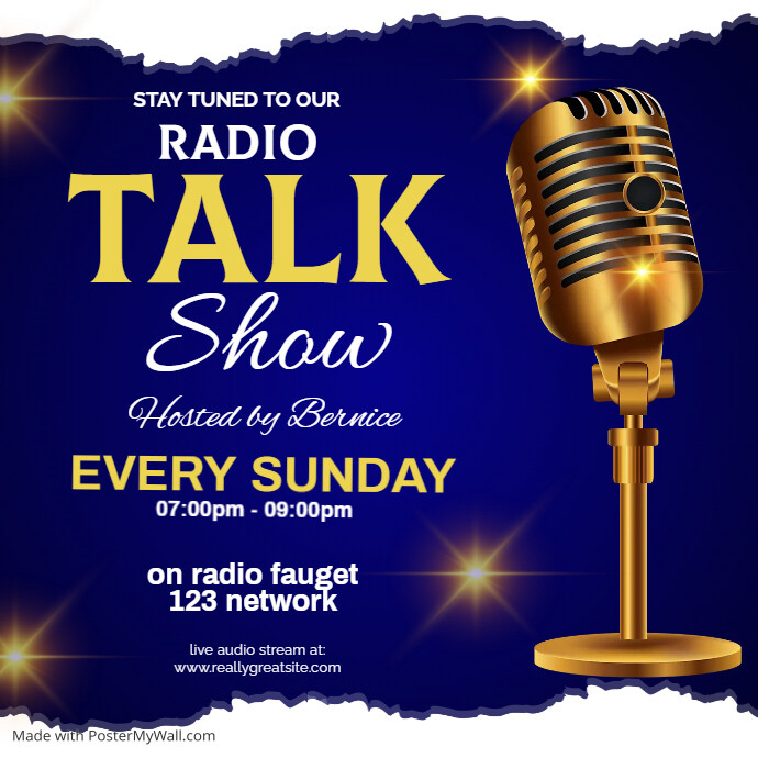Radio Talk Show Event Flyer Template | PosterMyWall