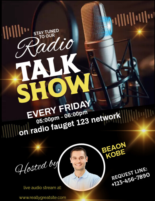 Modèle Radio Talk Show Event Flyer Template | PosterMyWall