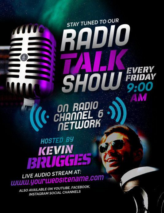 Radio Talk Show Flyer Template | PosterMyWall
