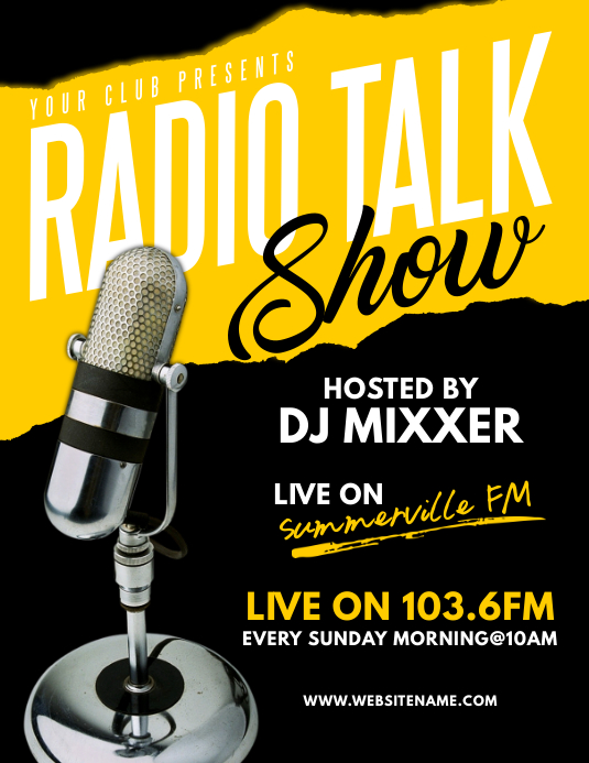 Radio Talk Show Flyer Template | PosterMyWall