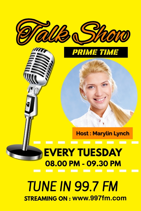 Talk Poster Examples Radio Talk Show Poster Template | PosterMyWall