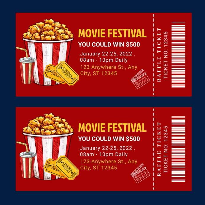 Raffle , lucky draw, movie tickets Template | PosterMyWall