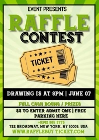 Raffle Contest A5 template