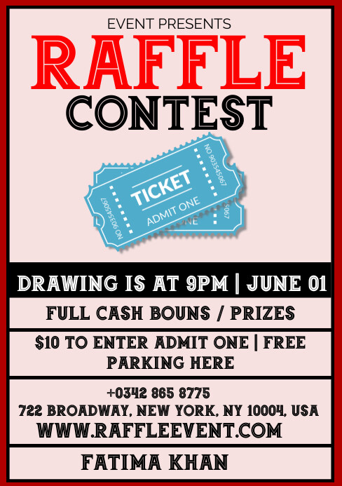 Raffle Contest A5 Template | PosterMyWall