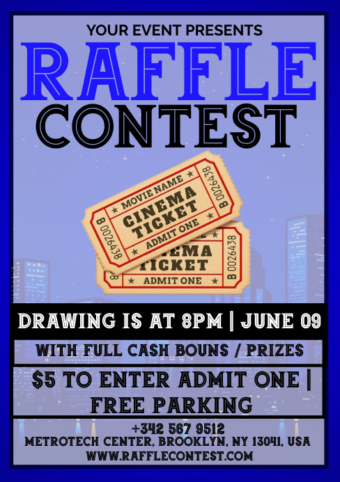 Raffle Contest A5 Template | PosterMyWall