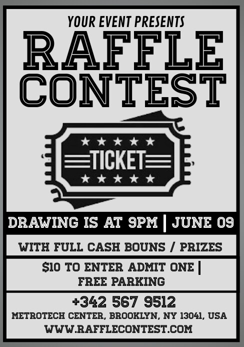 Raffle Contest A5 Template | PosterMyWall