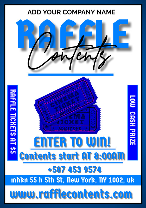 Blake Raffle Templat Raffle Contest A5 Templat | PosterMyWall